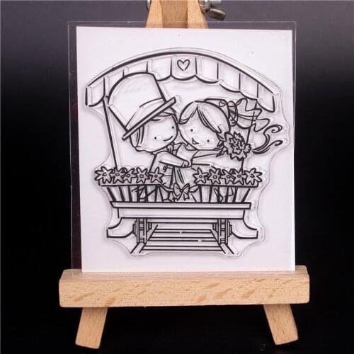 Transparent Clear Silicone Stamps And Metal Cutting Dies For DIY Scrapbooking Card Making Diy Cute Cartoon Photo Girls Boy 9