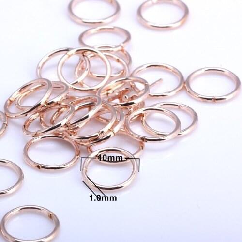 OlingArt Jump Ring Wire Dia 1.0MM Loop Trail 10mm 200PCS/lot link loop Rose gold DIY Jewelry making Basic Connector