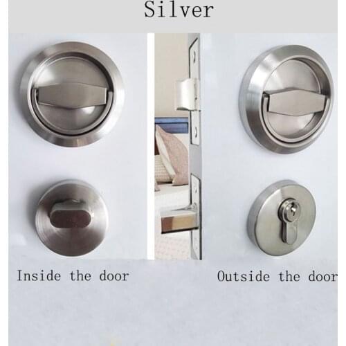 Stainless Steel invisible door lock Background wall hidden door lock Interior concealed Concealed bedroom bathroom lock with key