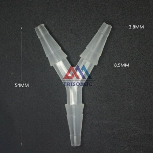 3.8mm Y tpye equant Connector Equal Tube Joiner Material PP Plastic Fitting Fish Tank Airline Aquarium