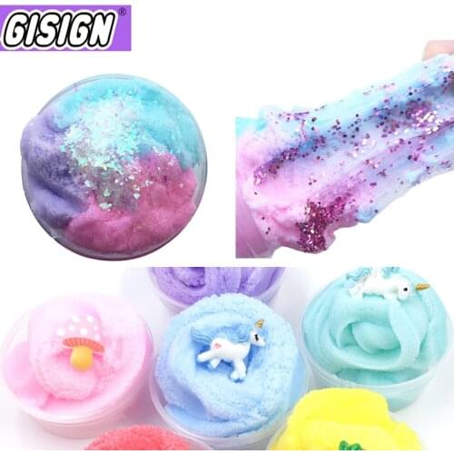 Magic Clay Color Cloud Slime Squishy Putty Scented Mix Fluffy Slime Charms Addition Diy Polymer Clay Toys Kit For Children