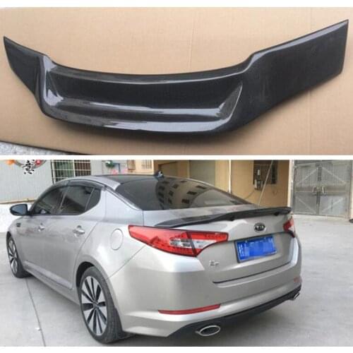 High Quality R STYLE REAL CARBON FIBER REAR TAIL WING TRUNK LIP SPOILER FOR KIA k5 Optima 2011 2012 2013
