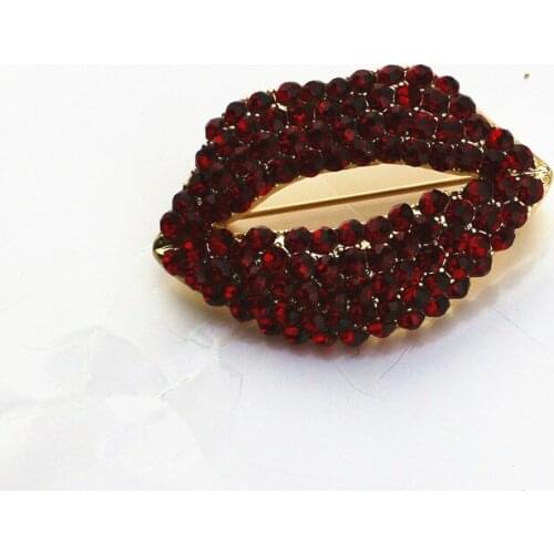 YuanShuo Brooches Lips For Clothes