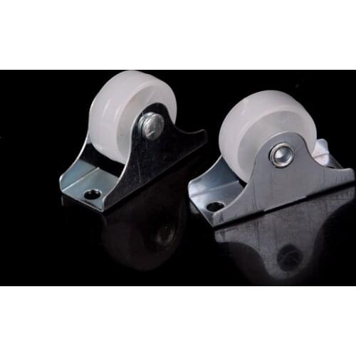 2Pcs/lot White Plastic Furniture Replacement Caster Wheel Universal Swivel Casters Roller Wheel For Platform Trolley Chair