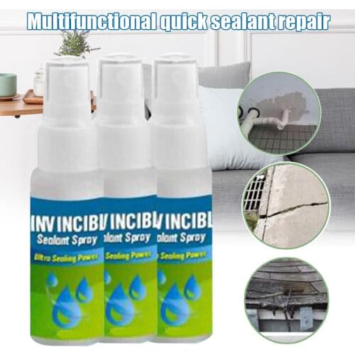 30ml Invincible Sealant Spray for Wall/Sink/Pipe/Roof Multifunctional Quick Sealant Fix Home Walls Leaking Repair Glue SUB Sale