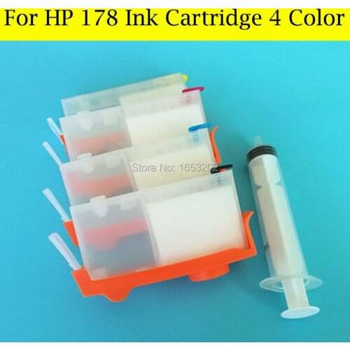 4 PC With For HP 178 XL Auto Reset Chip 178 Ink Cartridge For HP Photosmart CN255C CN216C CN245C CD035C Q8444C Printer