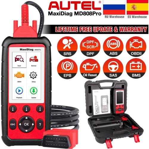 Autel MaxiDiag MD808 Pro Diagnostic Auto OBD2 Scanner Car diagnostic Tool for Oil Service Reset Battery Registration And Reset