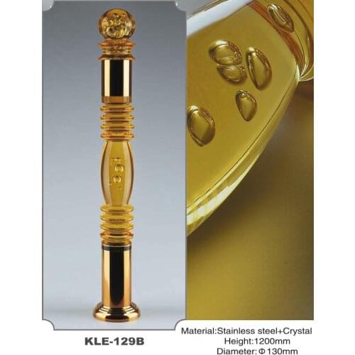 Freeshipping 1200mm Dia 130mm Acrylic Archic Royal Pantinated Pole Pillar Baluster Post for Stair and Handrail