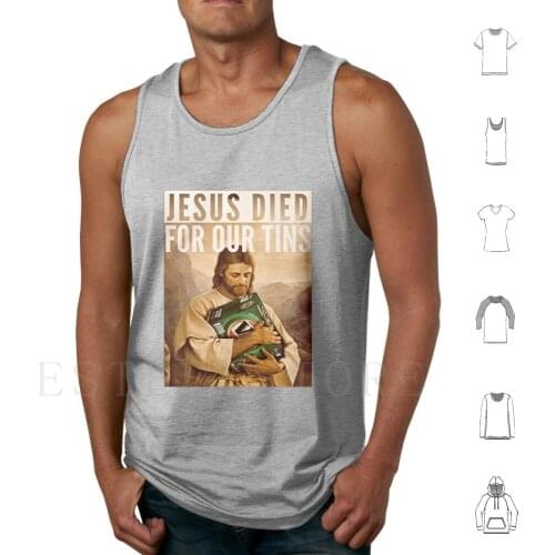 Jesus Tank Tops Vest Sleeveless Jesus Died For Our Tins Jesus Died For Our Tins