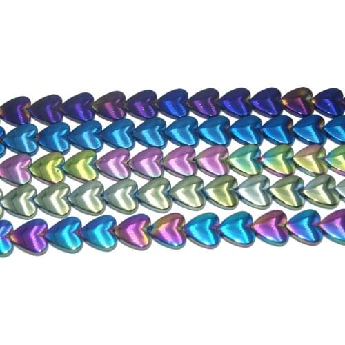 Wholesale 6 8 10 MM Heart Shape Hematite Beads Natural Stone Beads For Jewelry Making Spacer Beads Diy Necklace Bracelet