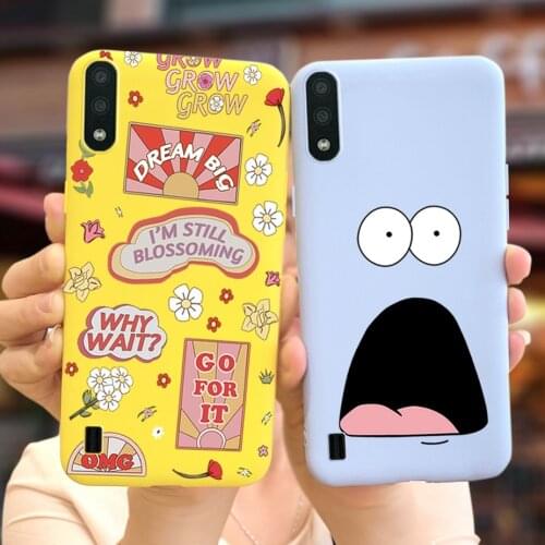 Cute Cover For Samsung A01 Case SM-A015F Silicone Soft TPU Back Cover For Samsung Galaxy A01 A 01 Phone Cases A015F Cartoon Capa