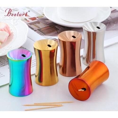 New Arrival Steel Toothpick Holder Kitchen Accessories Home Table Decorations Sleek High-End Toothpick Box Dispenser