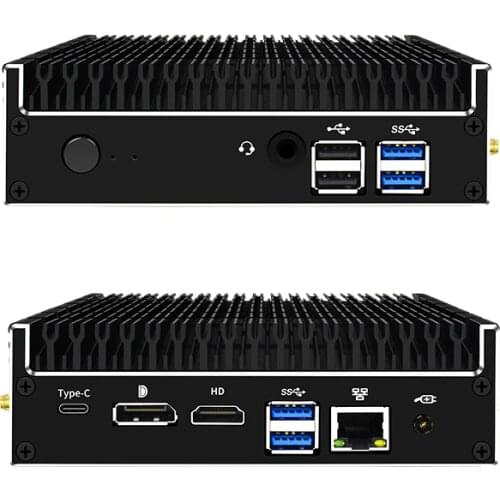 8th Gen Fanless mini pc Intel Core i7 8550U 4 cores 1.8GHz tot 4.0GHz 8MB cache TDP 15W Intel UHD Graphics