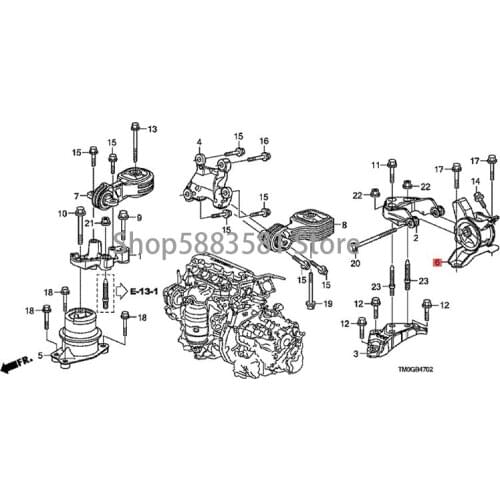 Car Engine bracket glue Upper torsion bar Torque converter hon dac ity upper connecting rod Gearbox bracket glue