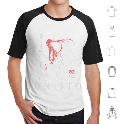 Darling T Shirt Diy Big Size Cotton Darling Zero Two Darling In The Franxx Anime Waifu Gainax Trigger Promare Sleeve Cute