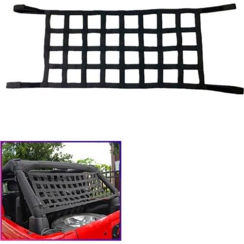 Multifunction Retrofit Mesh Cargo Auto Car Roof Storage Net Tail Box Net Net Accessories For Jeep Wrangler TJ JK 2018