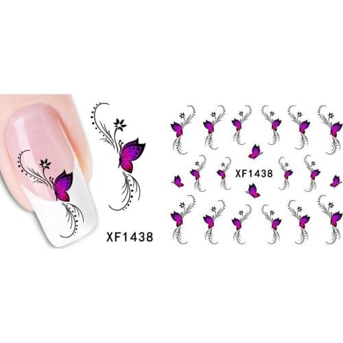 Nail Stickers Floral Flower Leaf Summer Adhesive Water Transfer Paper Decal Manicure Art DIY Decoration Tips