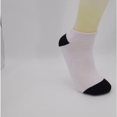 One Size Fit Polyester Transfer Sublimation Printing or 360 Digital Print Blank Inner Terry Ankles Socks