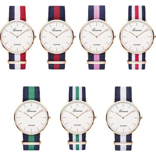 Parejas Couple Watch Nylon Strap Fashion Style Simple Quartz Women Watches horloges vrouwen erkek kol saati reloj mujer reloje