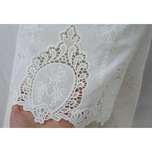 Wide high-grade cotton embroidery flowers lace vintage lace clothing shawl stitching skirt curtain accessories