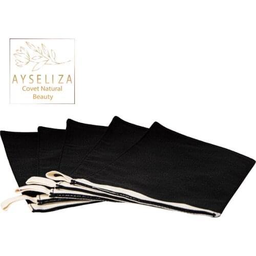 Ultra Luxury Black Bath Mitt For Purifying Body Moroccan Style Stylish Peeling Mitten Made In Turkey Exfoliating Hammam Glove