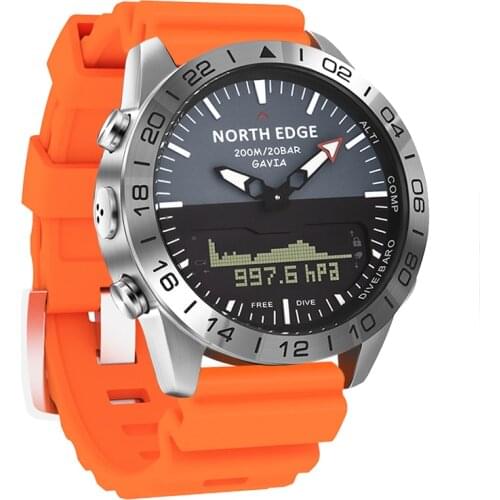 Special forces military intelligent sport diving double display compass barometric altimeter step multifunction quartz watch