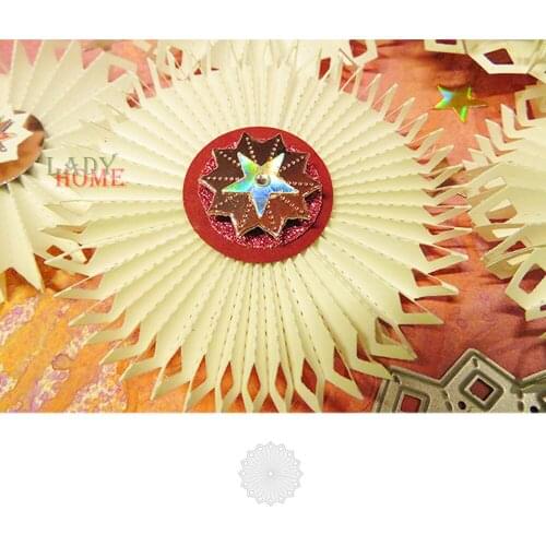 3D Flowers Circle Dies Scrapbooking Cutting Dies Emboss Knife Punch Template for DIY Paper Album Photo Card Making Dies Cut Die