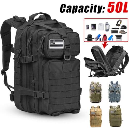 45L Hiking Trekking Bag Man/Women Military Tactical Backpack Army Waterproof 17 Colors Bag Outdoor 2021 Travel Camping Backpack