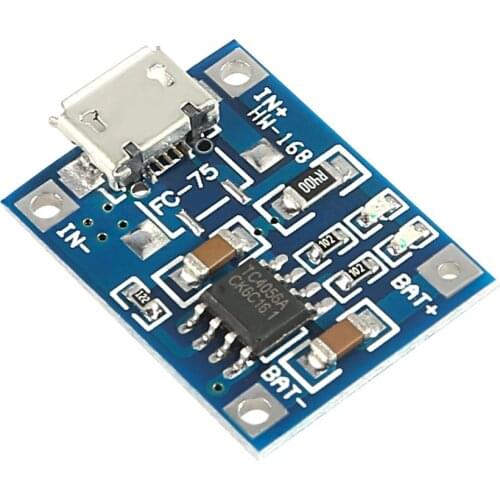 5 pcs Micro USB 5V 1A 18650 TP4056 Lithium Battery Charger Module Charging Board With Protection Dual Functions 1A Li-ion