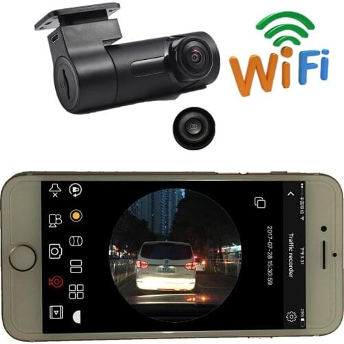 Udricare Car Truck Mini Hidden WiFi DVR Wide Angle Dash Cam Camera Night Vision DVR Video Recorder Camcorder WiFi Camera DVR