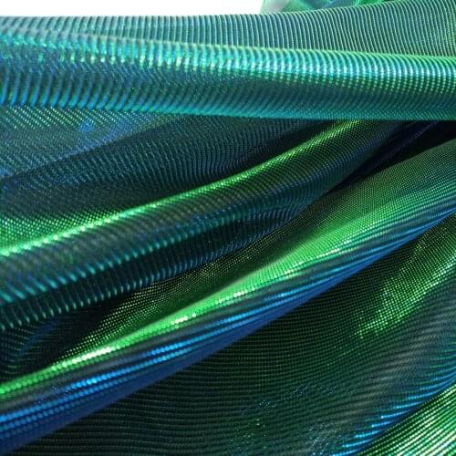 Party Dress Fabric Shiny Flashing Mesh Light Fabric Rridescence Mesh Magic Color DIY Wedding Dress Cosplay material 1 yard