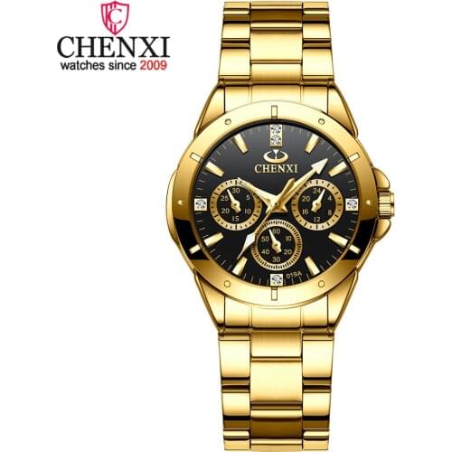 CHENXI Gold Watch Women Watches Top Brand Luxury Quartz Waterproof Womens Wristwatch Fashion Bracelet Ladies Girls Clock