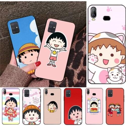 USAKPGRT Catoon Chibi Maruko Chan Phone Case For Samsung Galaxy A21S A01 A11 A31 A81 A10 A20E A30 A40 A50 A70 A80 A71 A51
