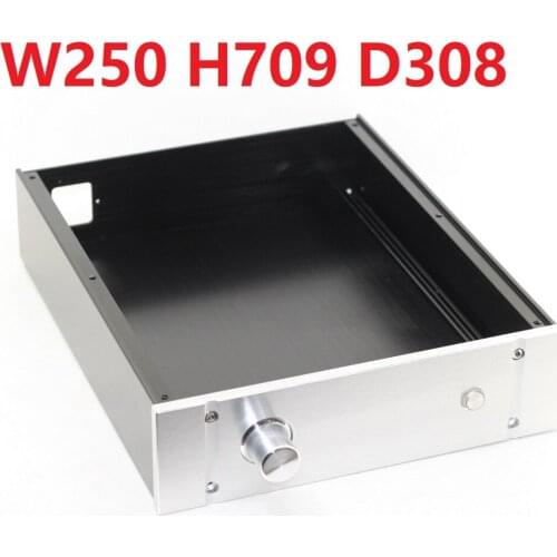 DIY Power Amplifier Supply Chassis 2021 New Decoder Box Aluminum Earphone Class A Tube Preamplifier Luxury Case D308 W250 H70