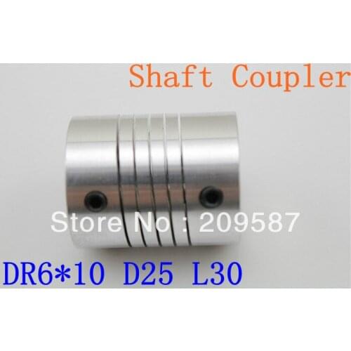 DR 6mm x 10mm CNC Flexible Coupling Shaft Coupler Encode Connector D25 L30