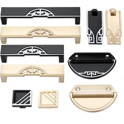 DRELD Antique Furniture Handle Chinese Wardrobe Door Handle Cabinet Drawer Wood Cabinet Pull Knob Furniture Hardware Home Decor