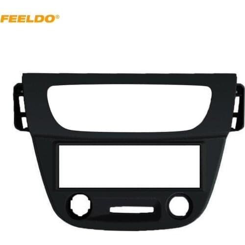 FEELDO Car 1DIN Stereo Radio Fascia Plate Panel Frame For Renault Fluence 2009 Dashboard Installation Mount Kit #5208