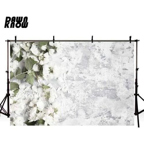 DAWNKNOW Texture Concrete Wall Photography Background Wedding Photocall Backdrop Flower Newborn Children Photo Studio GY356