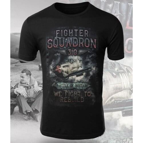 Royal Air Force Supermarine Spitfire 310 Fighter Squadron T-Shirt. Summer Cotton Short Sleeve O-Neck Mens T Shirt New S-3XL