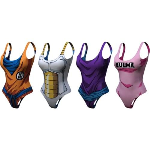 Harajuku Cosplay Anime character Bikini Sexy Biquini Two Pieces Swimsuit Swimwear Women Push Up Bathing Suits One Piece Swimming