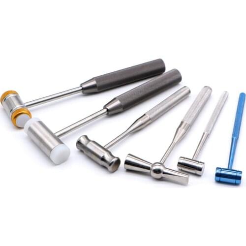 Beauty and ENT medical equipment Oral implant dental bone hammer Stainless steel bone hammer Double head with silicone claw hamm