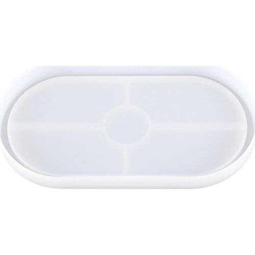 Hot DIY Oval Silicone Coaster Mold Soft Flexible Oval Moulds for Cup Mat Home Decoration