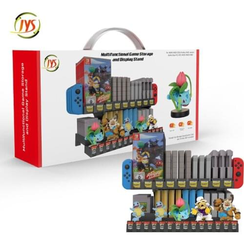 Multi-Functional Large Capacity Storage for Switch Disc With Amiibo Doll Support Rack Dish Rack Gamepads Video Game Accessories