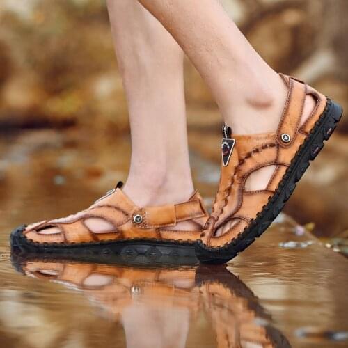 2021 New Summer Sandals Sneakers Men Slippers Flip Flops Casual Shoes Beach Outdoor Breathable Sneaker Fashion Leisure Shoes