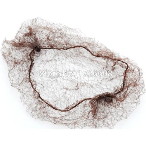 Top quality nylon hair net star dance recital Buns / Hair Extension Weaving cap brown white black gold invisible hairnets 50cm