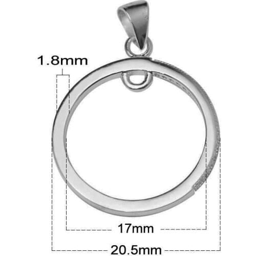 Beadsnice Wholesale 925 Sterling Silver Pendant Tray Bezel Setting Hollow Glue Blank Charm Round Shape For Diy Women Sterling S