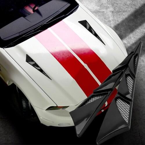 OUIO 2pcs Car Hood Stickers ABS Universal Side Air Intake Flow Vent Cover Exterior Decoration Car-styling For Nissan Suzuki Opel