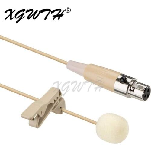 Lavalier Lapel Microphone 3 Pin Mini XLR Plug Omnidirectional Clip-on Condenser Mic for AKG Samson Bodypack Wireless Transmitter