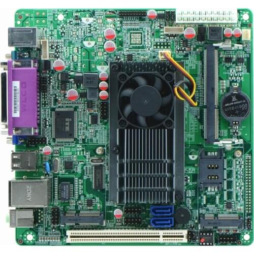 Hot Sales industrial embedded motherboard ITX_M58_A52F Intel D525/1.80GHz dual core CPU with 8*USB/2*COM/1*VGA
