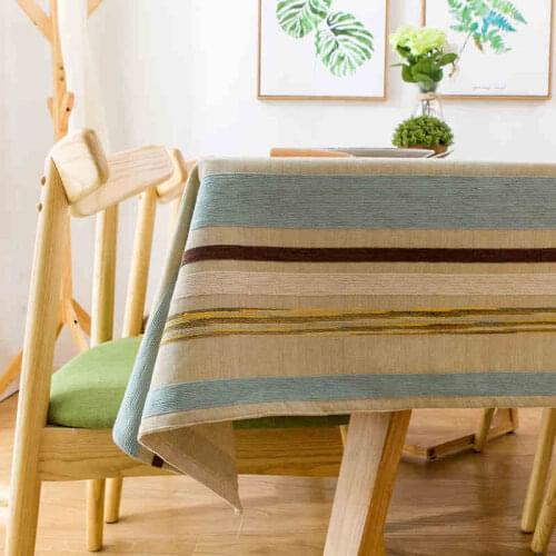 Simple and modern striped table cloth art living room coffee table cloth hotel restaurant Idyllic rectangular